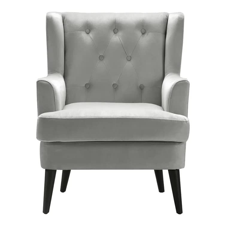 Jack 1 Seater Upholstered Tufted Wing Chair For Living Room| Bedroom| Office - Torque India